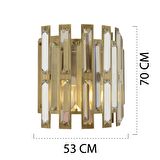 Apliqa Gallıano Metal Modern Yatak Odası Duvar - Yatak Başı Aplik 
