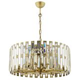 Gallıano Eskitme  Kristalli, Taşlı Modern Tasarım Kristal Salon Avize
