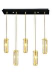 NATALİ 5Lİ SIRALI GOLD SARKIT SALON- YEMEK MASASI  AVİZE