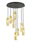 Natali 8Li Sarkıt Gold Modern Genç Odası Mutfak Salon Sarkıt Avize