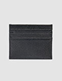 %100 Hakiki Deri Siyah Unisex Kartlık