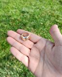 Luna Jewelry Kadın Gold Renk Bombeli Ayarlanabilir 316 L Çelik Yüzük