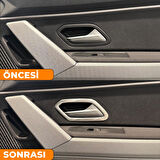 S-Dizayn Renault Duster Krom İç Kapı Kolu Çerçevesi 4 Prç 2024 Üzeri A+ Kalite (Mat Krom)