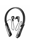 Boyun Askılı Deri Sporcu Kulaklık Super Bass 50 SAAT Şarj Bluetooth Wıreless