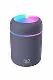 Oda Araç Aroma Difüzörü Buhar Makinesi Işıklı Hava Nemlendirici H2O Humidifier Beyaz