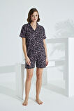 Bambu Kısa Kollu Yazlık Kadın Şort Takım 70003
