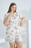 Bambu Kısa Kollu Yazlık Kadın Şort Takım 70004