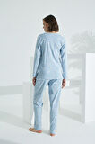 Angelique Bambu Uzun Kol Kadın Pijama Takımı 22002