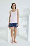 Bambu İp Askılı Yazlık Kadın Şort Takım 70010