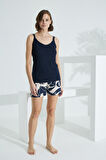 Bambu İp Askılı Yazlık Kadın Şort Takım 70012
