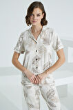 Bambu Kısa Kollu Yazlık Kadın Pijama Takımı 73376