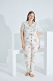 Bambu Kısa Kollu Yazlık Kadın Pijama Takımı 73376