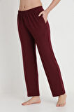 Etoile Kadın Pamuklu Yumoş Pijama Altı Bordo 1007
