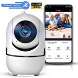 Full HD Sesli Hareketli Kablosuz Bebek Kamerası Wi-Fi Wireless Baby Cam Ip Gece Görüşlü