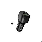 Araç Içi Çakmaklık Oto Araba Şarj Aleti  Hızlı 36W 6A Iphone Kablolu 1xUSB QC3 + 1XPD(Type-c)