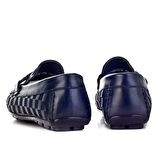 Cabani Erkek Örgü Detaylı Tokalı Loafer Bağcıksız 