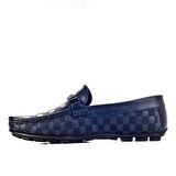 Cabani Erkek Örgü Detaylı Tokalı Loafer Bağcıksız 