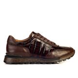 Cabani Croco Hakiki Deri Kahve Erkek Ayakkabı