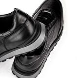 Cabani Hakiki Deri Siyah Bağcıklı Erkek Spor Ayakkabı