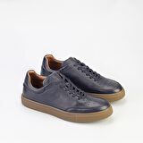 Cabani Hakiki Deri Lacivert Erkek Spor Ayakkabı