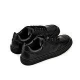 Cabani Hakiki Deri Siyah Erkek Spor Ayakkabı