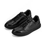 Cabani Hakiki Deri Siyah Erkek Spor Ayakkabı