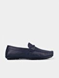 Cabani Hakiki Deri Lacivert Erkek Loafer