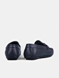 Cabani Hakiki Deri Lacivert Erkek Loafer