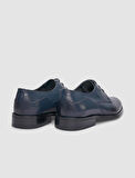 Hakiki Deri Lacivert Bağcıklı Erkek Klasik Ayakkabı