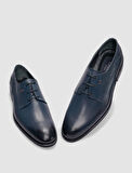 Hakiki Deri Lacivert Bağcıklı Erkek Klasik Ayakkabı