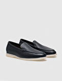 Hakiki Deri Lacivert Erkek Loafer