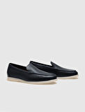 Hakiki Deri Lacivert Erkek Loafer