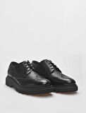 Hakiki Deri Siyah Bağcıklı Erkek Günlük Ayakkabı