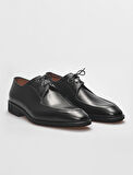 Hakiki Deri Siyah Bağcıklı Erkek Klasik Ayakkabı