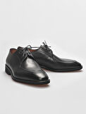 Hakiki Deri Siyah Bağcıklı Erkek Klasik Ayakkabı