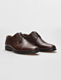 Hakiki Deri Kahverengi Bağcıklı Erkek Günlük Ayakkabı