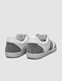 %100 Hakiki Deri Beyaz Bağcıklı Erkek Sneaker