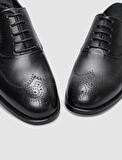 Hakiki Deri Siyah Bağcıklı Erkek Klasik Ayakkabı
