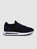 Triko Lacivert Bağcıklı Erkek Sneaker