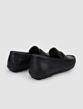 %100 Hakiki Deri Siyah Erkek Loafer