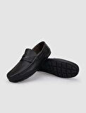 %100 Hakiki Deri Siyah Erkek Loafer
