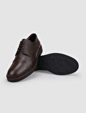 %100 Hakiki Deri Kahverengi Bağcıklı Erkek Günlük Ayakkabı