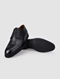 %100 Hakiki Deri Siyah Bağcıklı Erkek Klasik Ayakkabı