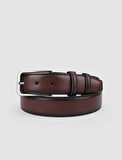 Cabani %100 Hakiki Deri Kahverengi 3,5 cm Erkek Günlük Kemer