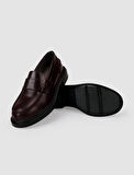 Cabani %100 Hakiki Deri Bordo Açma Kadın Loafer Ayakkabı