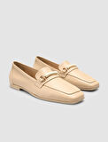 %100 Hakiki Deri Vizon Kadın Loafer