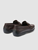 %100 Hakiki Deri Kahverengi Toka Detaylı Erkek Loafer