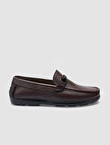 %100 Hakiki Deri Kahverengi Toka Detaylı Erkek Loafer