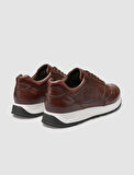%100 Hakiki Deri Kahverengi Erkek Spor Ayakkabı