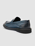 %100 Hakiki Deri Lacivert Erkek Klasik Ayakkabı